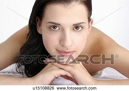 Close-up of a young woman. View Large Photo Image Stock Photograph - Close-up of a young woman.. Fotosearch