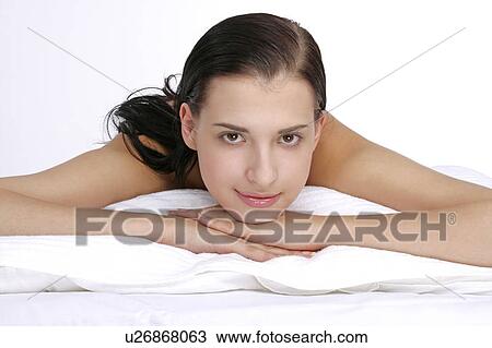 View of a woman lying. View Large Photo Image Stock Image - View of a woman lying.. Fotosearch