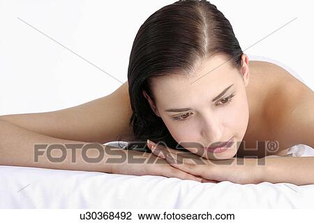 View of a woman lying. View Large Photo Image Stock Image - View of a woman lying.. Fotosearch