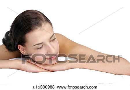 View of a woman relaxing. View Large Photo Image Stock Photo - View of a woman relaxing.. Fotosearch