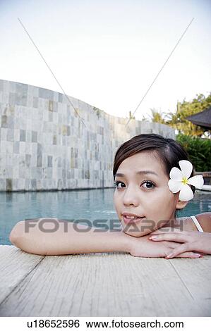 Portrait of a teenage girl in a swimming pool. View Large Photo Image Stock Photograph - Portrait of a teenage girl in a swimming pool.. Fotosearch