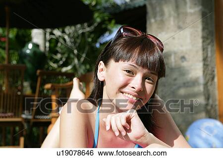 Portrait of a teenage girl smiling. View Large Photo Image Stock Photograph - Portrait of a teenage girl smiling.. Fotosearch