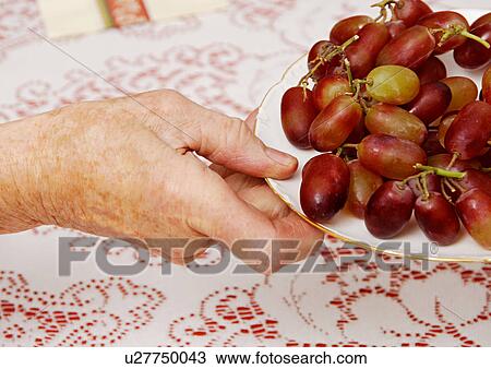 View of grapes on a plate held by a woman. View Large Photo Image Stock Image - View of grapes on a plate held by a woman.. Fotosearch