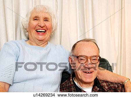 Portrait of an elderly couple. View Large Photo Image Picture - Portrait of an elderly couple.. Fotosearch