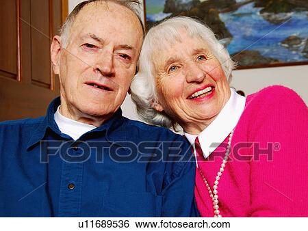 Stock Photograph - Portrait of an elderly couple.. Fotosearch