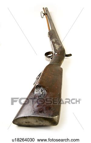 Stock Image - Perkusionsvorderlader, 1900 Jahrhundert, gun, Freisteller, Freigestellte, exempted, 16mm. Fotosearch