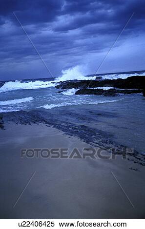 Stock Photography - cloud, Australia, blue, beach, banks, clouds, abenddaemmerung. Fotosearch