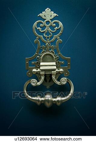 Picture - blue, CLOSE, close-up, door, jacques, metal. Fotosearch