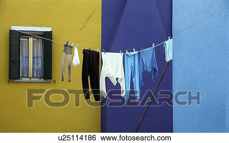 blue, clothes, clothesline, day, laundry, objects View Large Photo Image Stock Photograph - blue, clothes, clothesline, day, laundry, objects. Fotosearch