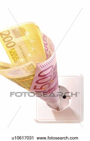 Stock Image - euro, 500, energy costs, energy, charges, georgi, 200. Fotosearch