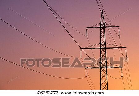 Stock Image - strom, austria, calf, danger, electricity, energy, enzersfeld. Fotosearch