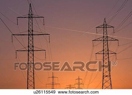 Stock Photo - strom, austria, calf, danger, electricity, energy, enzersfeld. Fotosearch