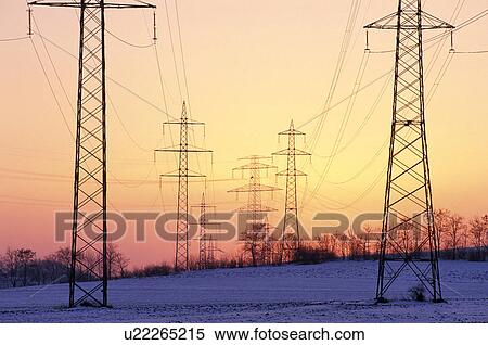 Stock Photography - strom, austria, calf, danger, electricity, energy, enzersfeld. Fotosearch