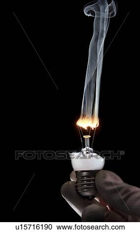 Stock Image - strom, spindel, fassung, bright, broken, bulb. Fotosearch