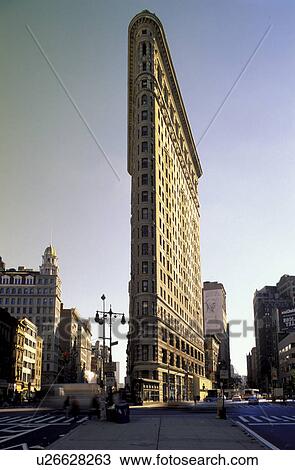 Stock Image - flatiron, America, building, block, architecture, america. Fotosearch