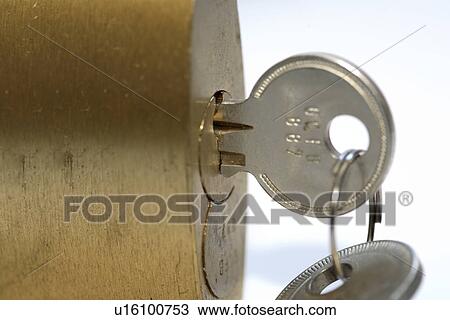 Stock Image - germany, aufschlieÀ, freisteller, eingesteckt, closed, abschlieÀ. Fotosearch