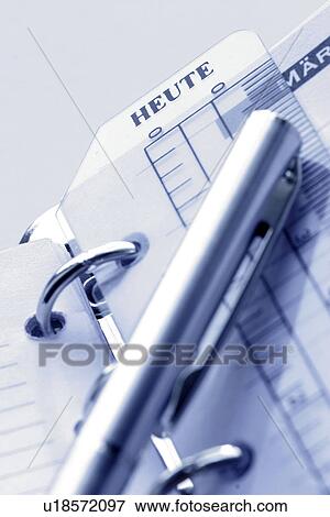 Stock Photo - stift, ball, ballpen, binder, biro, book. Fotosearch