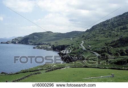 green, bay, coastal road, clouds, beara, allihies View Large Photo Image Stock Photograph - green, bay, coastal road, clouds, beara, allihies. Fotosearch