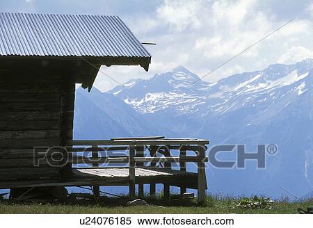 cabin, alpe, brake, bath, austria, calf, alp View Large Photo Image Stock Photography - cabin, alpe, brake, bath, austria, calf, alp. Fotosearch