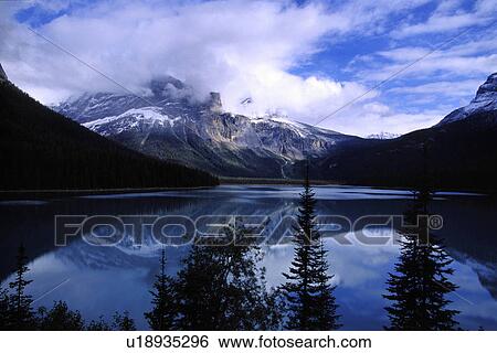 Stock Photograph - day, blue, cloudy, cloud, Canada, emerald, abenddaemmerung. Fotosearch