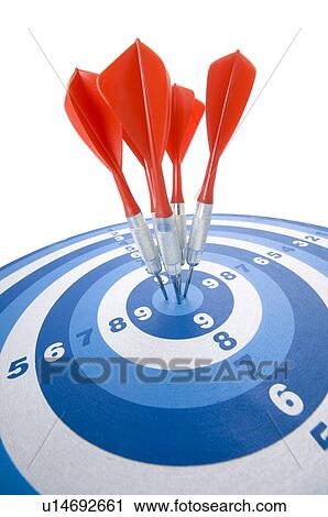 Stock Image - board, aim, background, arrow, archery, bullseye, accurate. Fotosearch