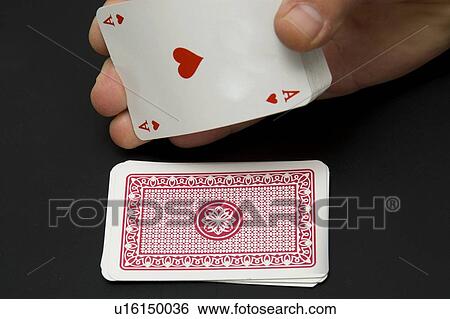 Stock Photograph - card, court card, risk, hazard, gambler, to venture, rash. Fotosearch