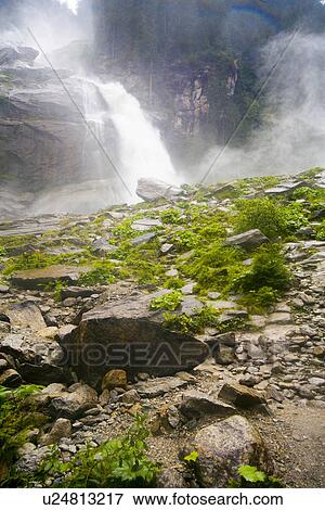 Stock Photo - Cascades in the Alps. Fotosearch