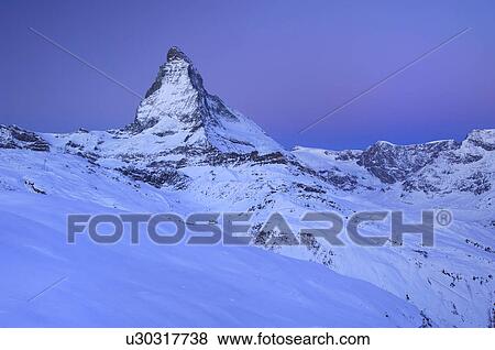 Stock Photo - bergwelt, Alps, huwiler, matterhorn, mountain, ruft, snow. Fotosearch