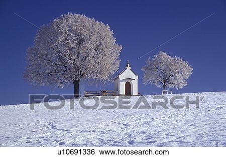 Stock Photograph - blue, Bavaria, Bavarian, bavarian, bavaria, chapel, away. Fotosearch