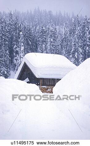 cabin, begraben, burying, buried, Bernhard, abenddaemmerung View Large Photo Image Stock Photography - cabin, begraben, burying, buried, Bernhard, abenddaemmerung. Fotosearch