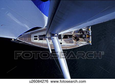 Aerial view of sailboat deck View Large Photo Image Stock Photograph - Aerial view of sailboat deck. Fotosearch
