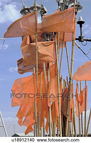 Stock Image - blue, boat, breeze, bunting, buoy, day, Denmark. Fotosearch