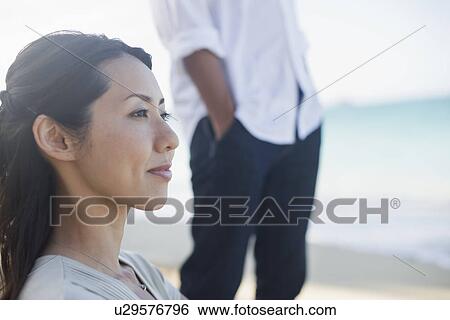 Stock Photograph - Profile of a young woman. Fotosearch