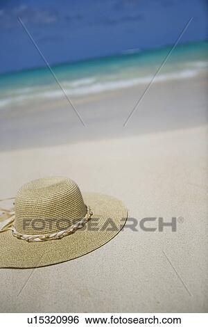 View of a hat on sand View Large Photo Image Stock Photograph - View of a hat on sand. Fotosearch