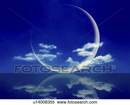 Close-up of a bubble and sky View Large Photo Image Stock Photography - Close-up of a bubble and sky. Fotosearch
