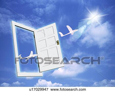 View of airplanes moving through open door (digital composite) View Large Photo Image Stock Photo - View of airplanes moving through open door (digital composite). Fotosearch