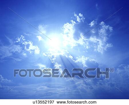 View of blue sky with clouds View Large Photo Image Stock Photo - View of blue sky with clouds. Fotosearch