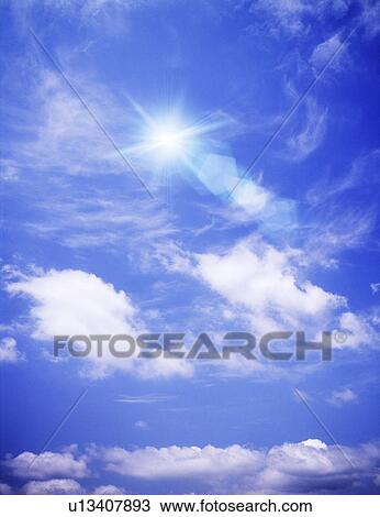 Stock Image - View of clouds and sky. Fotosearch