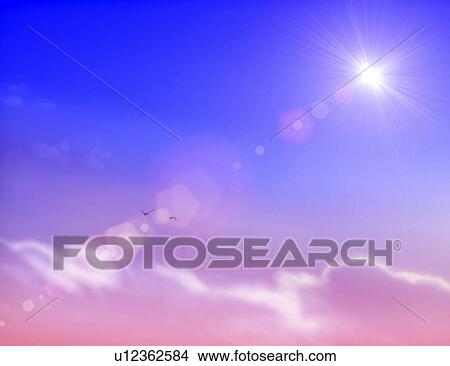 View of colorful sky (digital composite) View Large Photo Image Picture - View of colorful sky (digital composite). Fotosearch