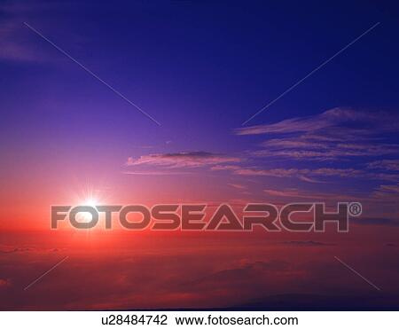 Stock Image - View of sun in the sky. Fotosearch