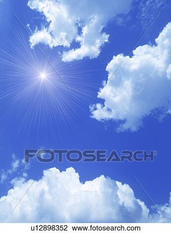 View of sun rays (digital composite) View Large Photo Image Stock Image - View of sun rays (digital composite). Fotosearch