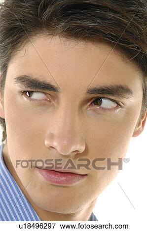 Stock Photo - Close-up of a young man. Fotosearch