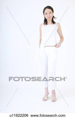 Stock Photograph - Portrait of a young woman. Fotosearch