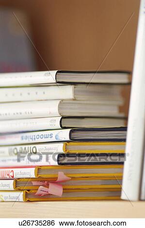 Stock Photograph - Books on shelf. Fotosearch
