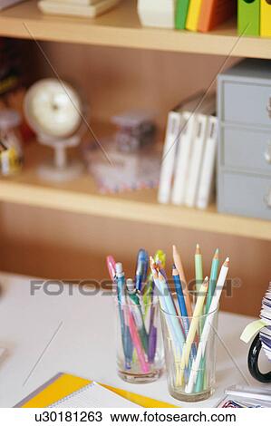 Colored pencils and pencils in glasses View Large Photo Image Stock Image - Colored pencils and pencils in glasses. Fotosearch