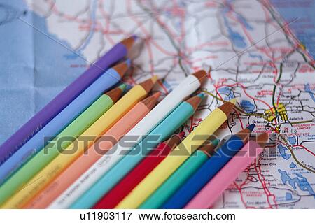 Stock Photo - Colored pencils. Fotosearch
