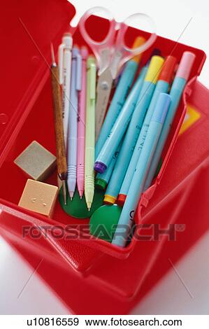Pencils and pen View Large Photo Image Stock Photo - Pencils and pen. Fotosearch