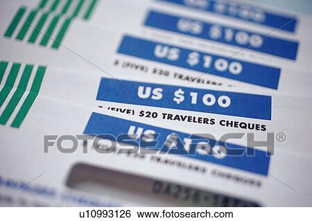 Stock Photograph - Travelers check. Fotosearch