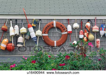 Fishing bobbers on wall View Large Photo Image Picture - Fishing bobbers on wall. Fotosearch