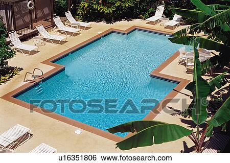 Hotel pool View Large Photo Image Stock Photograph - Hotel pool. Fotosearch